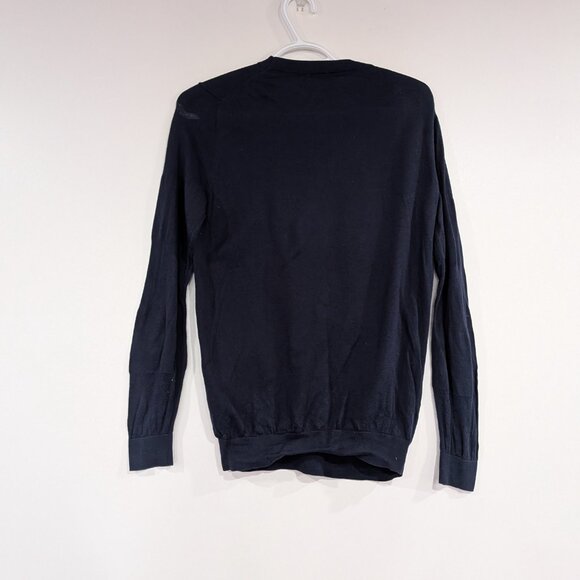 Lacoste 100% Cotton Crew Neck Sweater Navy Blue Size 40 Size Medium - Picture 6 of 6